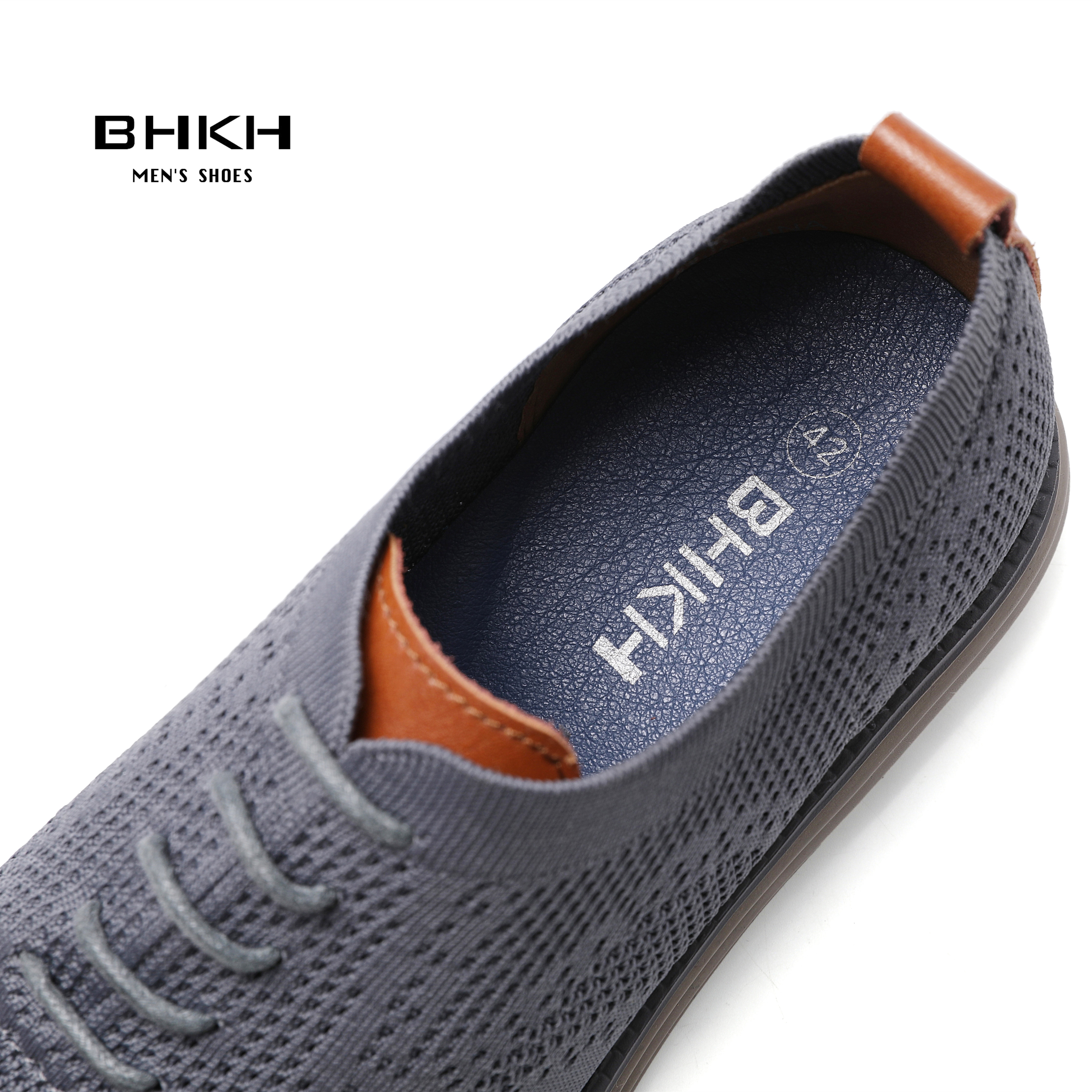 Bhkh 2022 Ademend Gebreide Mesh Casual Schoenen Lichtgewicht Smart Casual Schoenen Kantoor Schoeisel Mannen Schoenen
