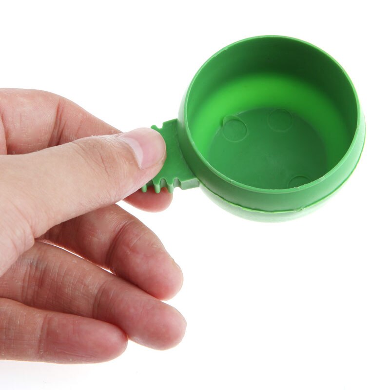 Mini papegøje mad vand skål foder plast fugle duer bur sand kop fodring med håndtag