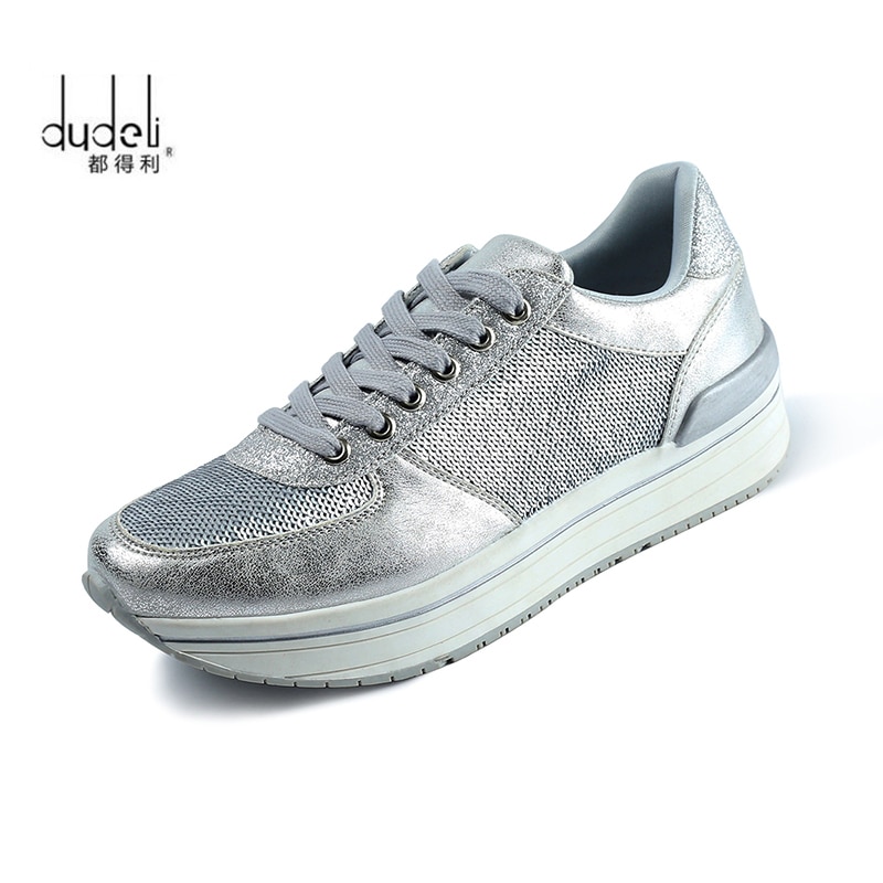 Women Shoes Wedge Sneakers Tenis Feminino Fish-Scale Pattern Breathable Platform Wedges Casual Shoes Big Size