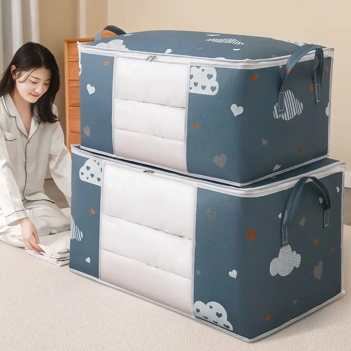 1pc Grote/Kleine Quilt Kleding Opbergtas Vocht Stofdicht Organizer Grote Capaciteit Dekbed Deken Sorteren Zakken