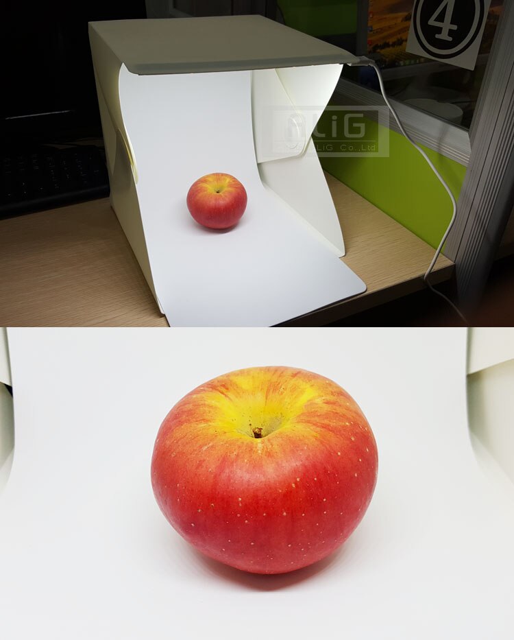 Mini softbox plegable con luz LED para estudio fotográfico, accesorios para estudio fotográfico de 23cm, con montaje actualizado, en negro, blanco, rojo y verde
