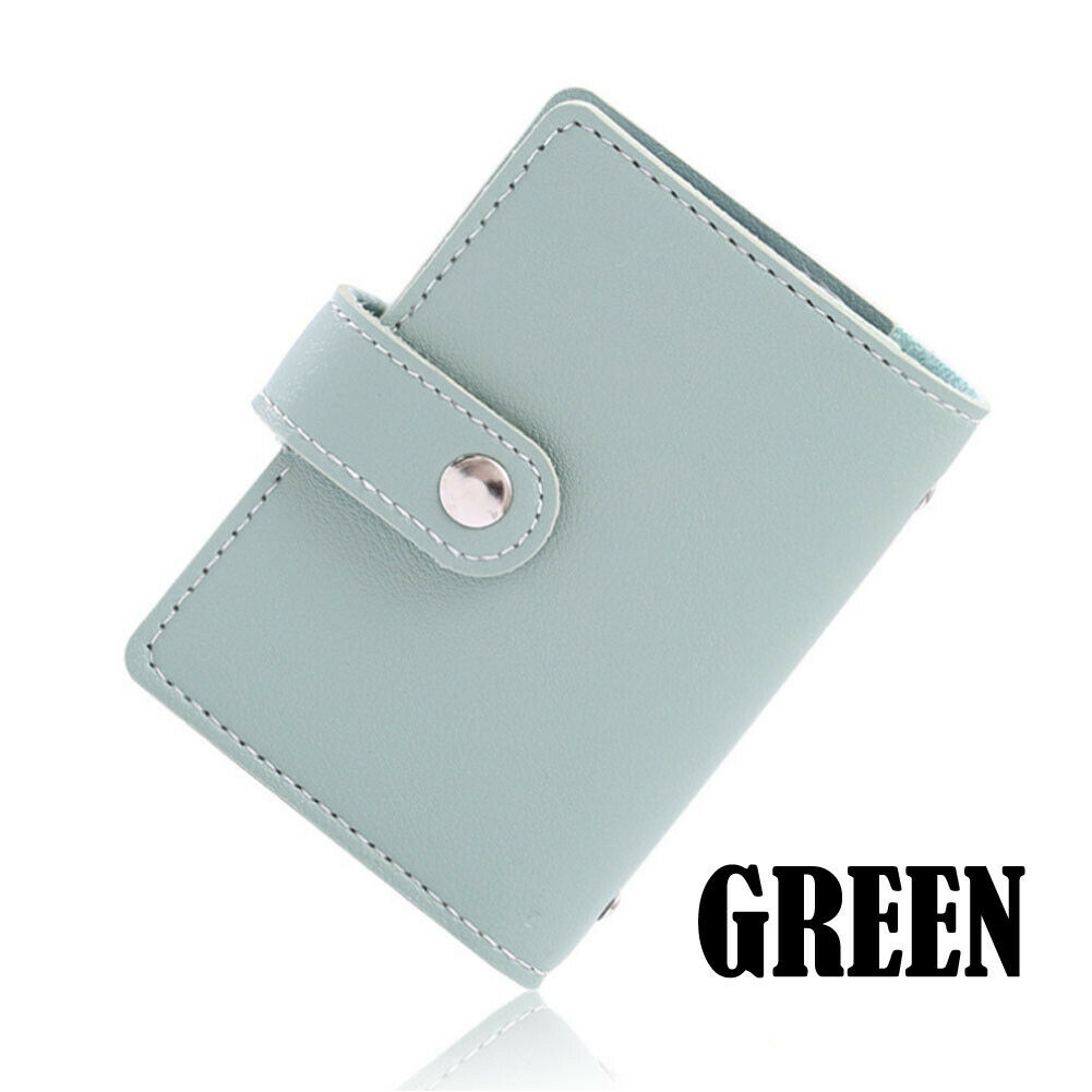 2022 Anti-Diefstal Id Credit Kaarthouder Mode Vrouwen 26 Kaarten Slim Pu Leather Pocket Case Portemonnee portemonnee Voor Vrouwen Mannen Vrouwelijke: green