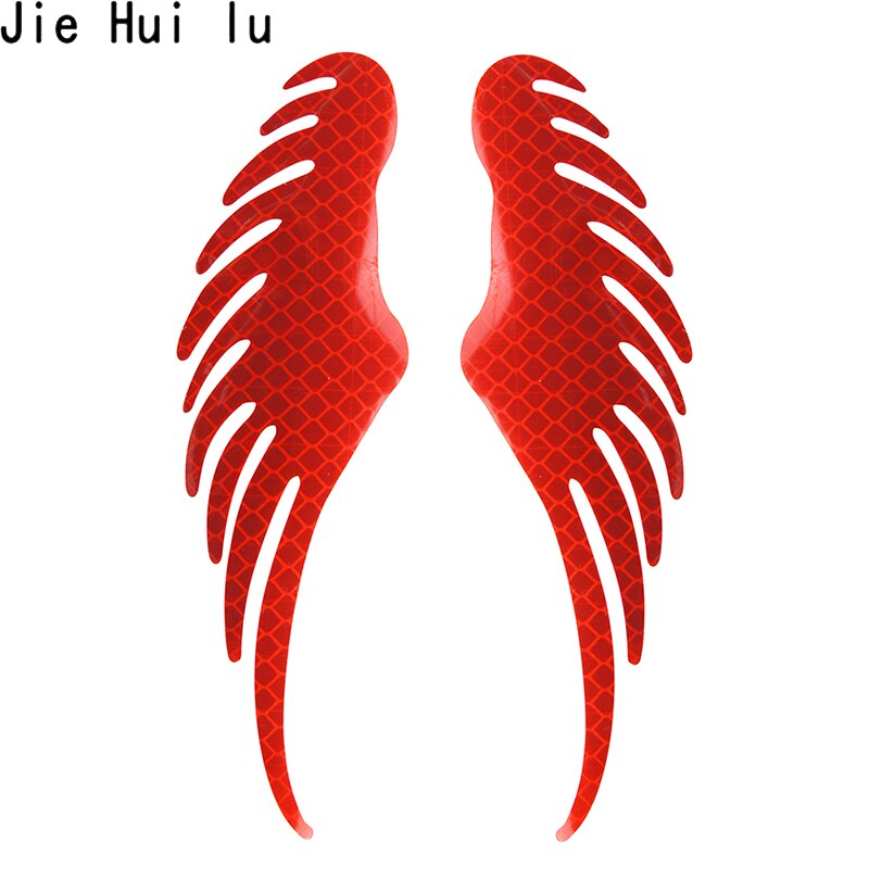 Safety Warning Reflective Car Sticker Angel Wings Reflective Warning Sign Funny Bike Decal Sticker Motorbike Reflective Sticker
