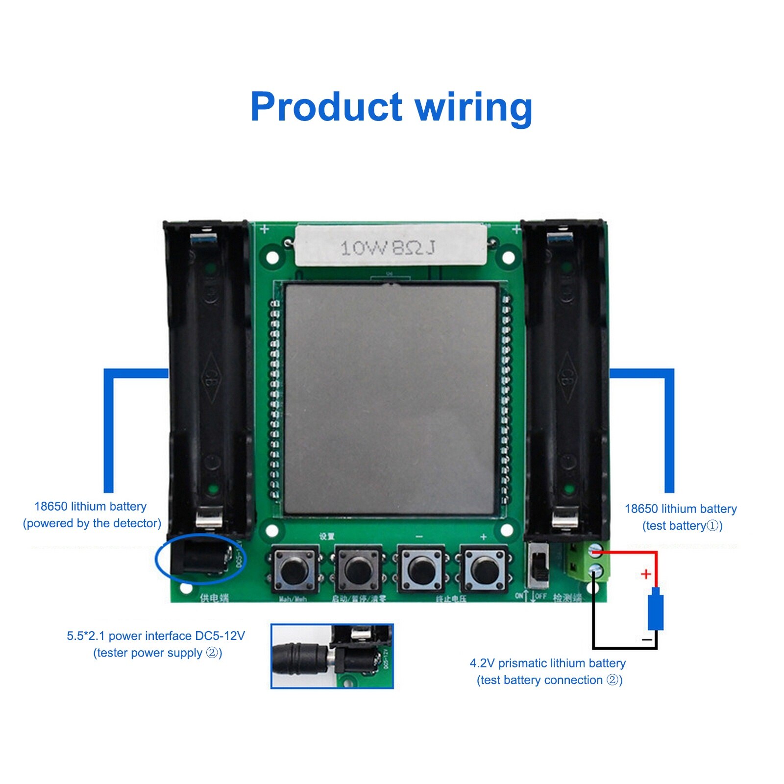 Lithium battery 18650 true capacity tester module maH/mwH battery digital measurement