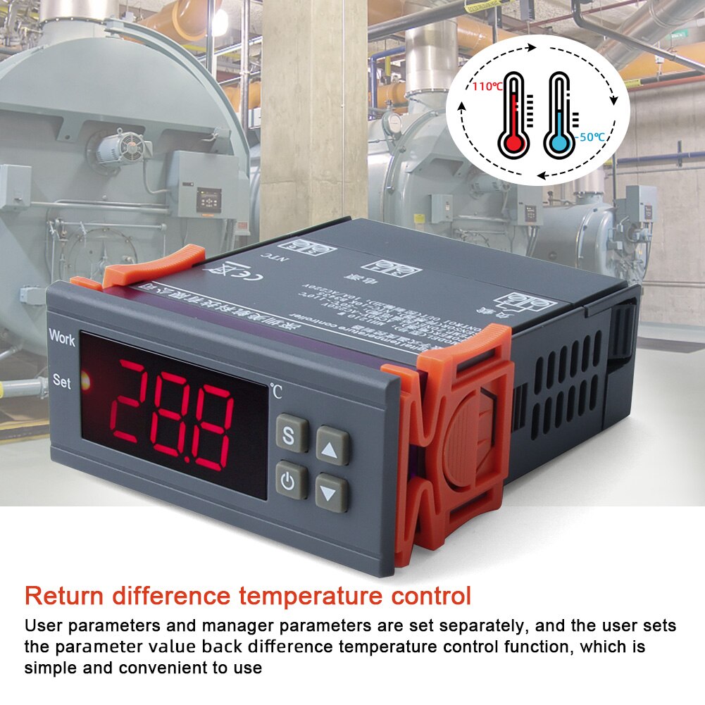 MH1210W Digitale Temperatuur Controller AC90-250V 10A 220V Thermostaat Regulator Met Sensor -50 ~ 110C Verwarming Koeling Controle