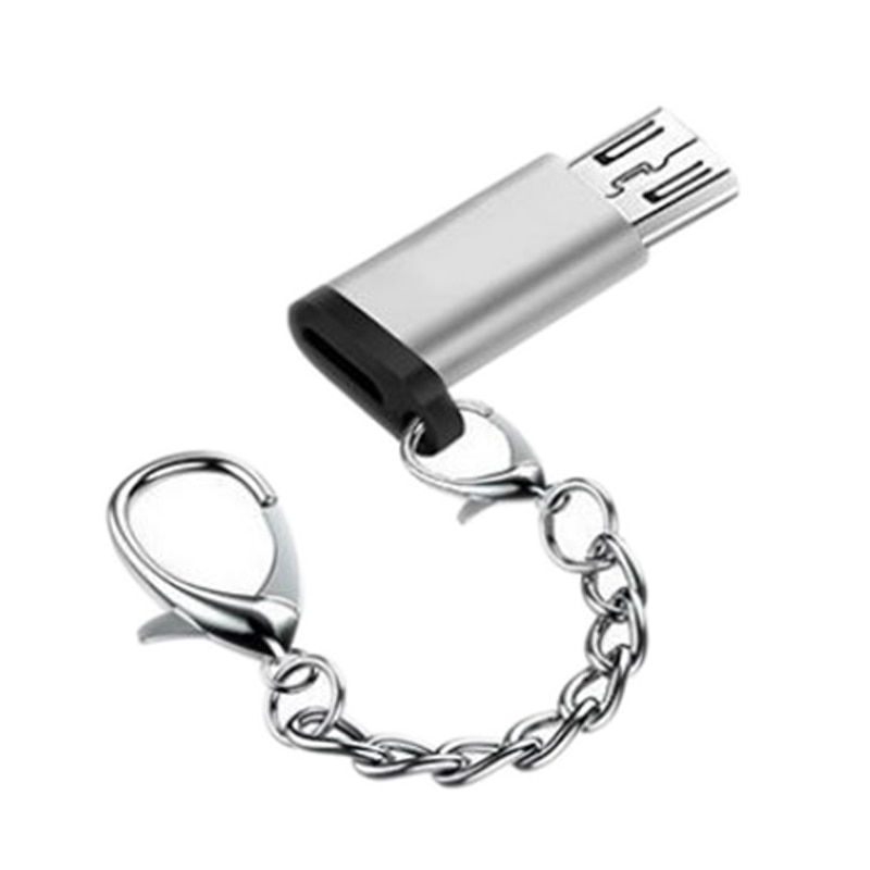 Mikro-usb-adapter type c til mikro-usb hann otg usb en omformer til android-telefon tabletter gamepad (sølv): misligholde tittel