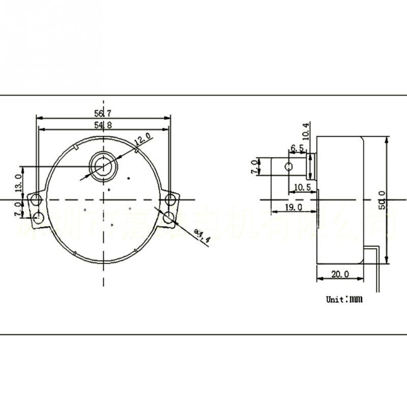 AC 220-240 v Synchron Motor- 50/60 hz 4 Watt Ausgerichtet Motor- CW/CCW 0,8- 1 rpm/2,5-3 rpm/5-6 rpm/8-10 rpm (Optional)