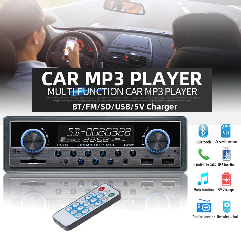 Auto Multimedia Speler Auto Radio Autoradio Met Bluetooth Fm Stereo Audio MP3 Ontvanger Usb Radio Automotive Elektronische Onderdelen