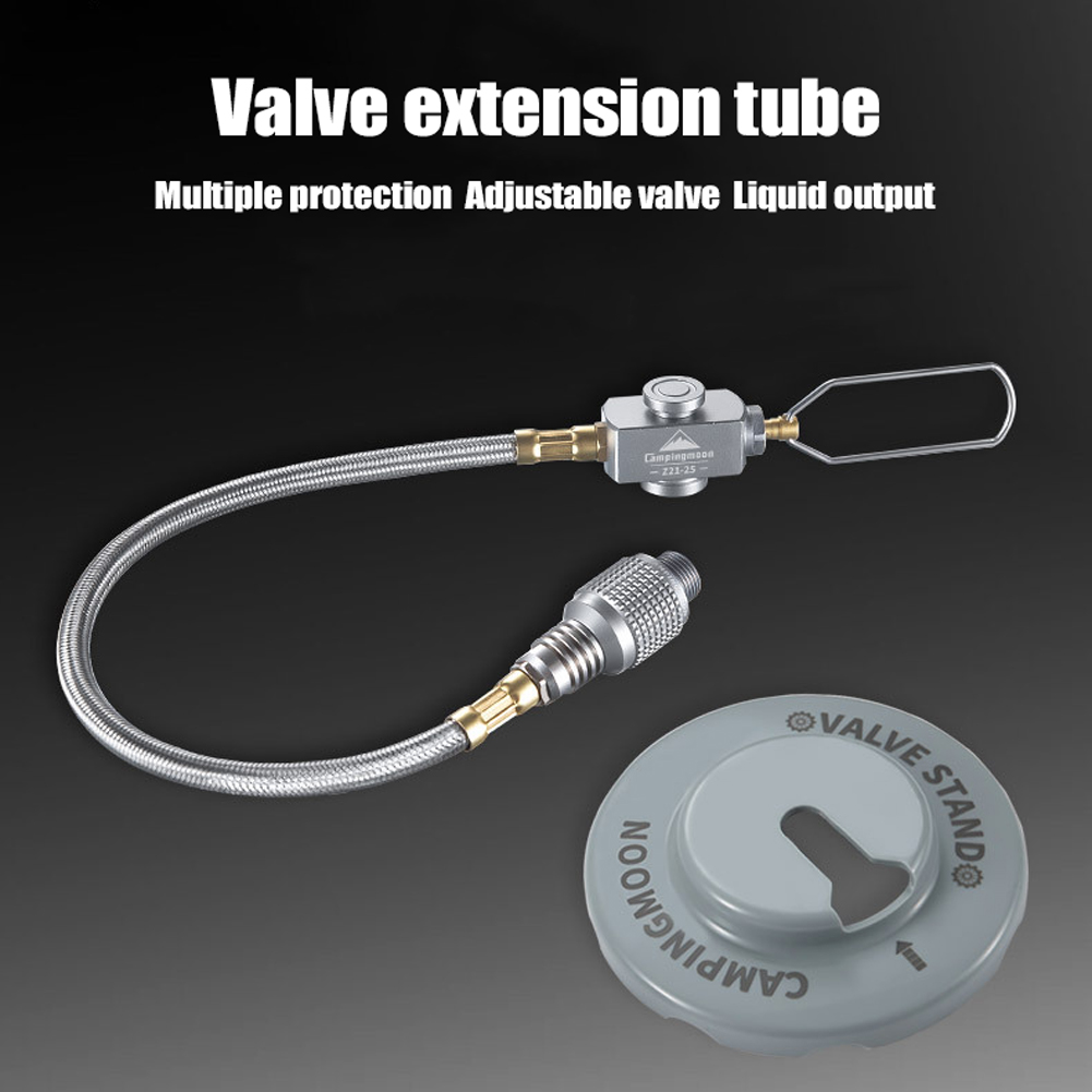 Campingmoon Camping Gassen Kachels Adapter Platte Gassen Tanks Verbinding Draad Met Klep Platte Gassen Tanks Verbindingslijn