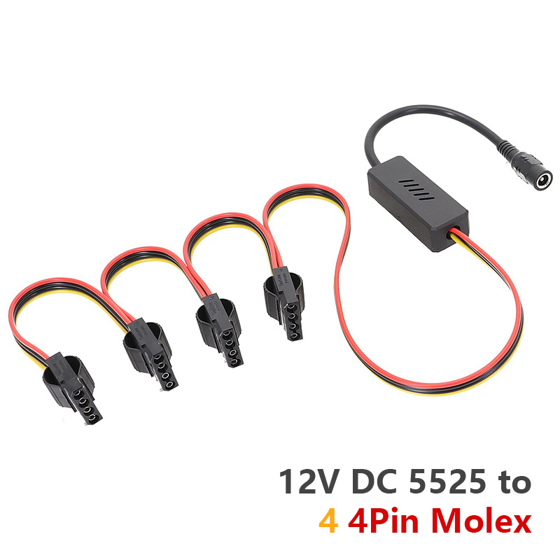 1pcs DC 5525 To SATA Hard Drive Power Supply Cable DC 12V To 4Pin Molex HDD Cable Step-down Voltage Regulator: Other