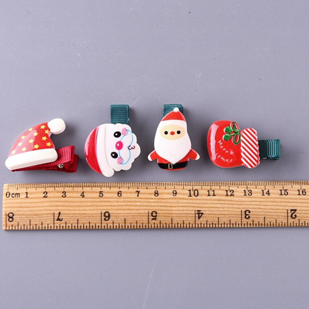 Épingles à cheveux de noël pour femmes et filles, adorables accessoires pour cheveux, bandeaux de dessins animés, pour enfants, breloques, bijoux