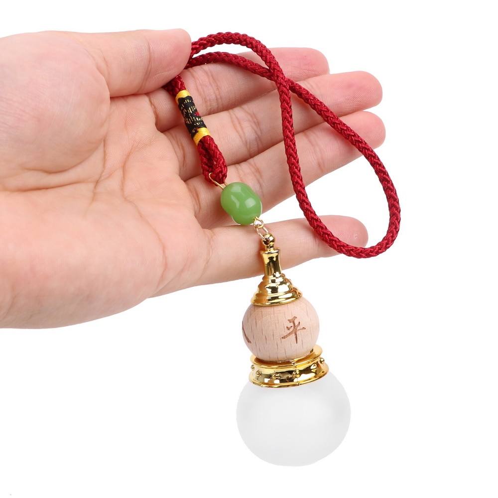 Leepee luft oppfrisker anheng flaske til eteriske oljer diffusor kalebassformet tom glassflaske bil luft parfymeflaske