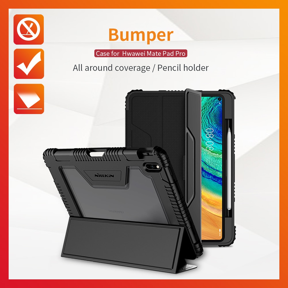 Nillkin Pu Lederen + Pc Behuizing Smart Flip Cover Voor Huawei Matepad Pro 10.8 Shockproof Flip Case Cover