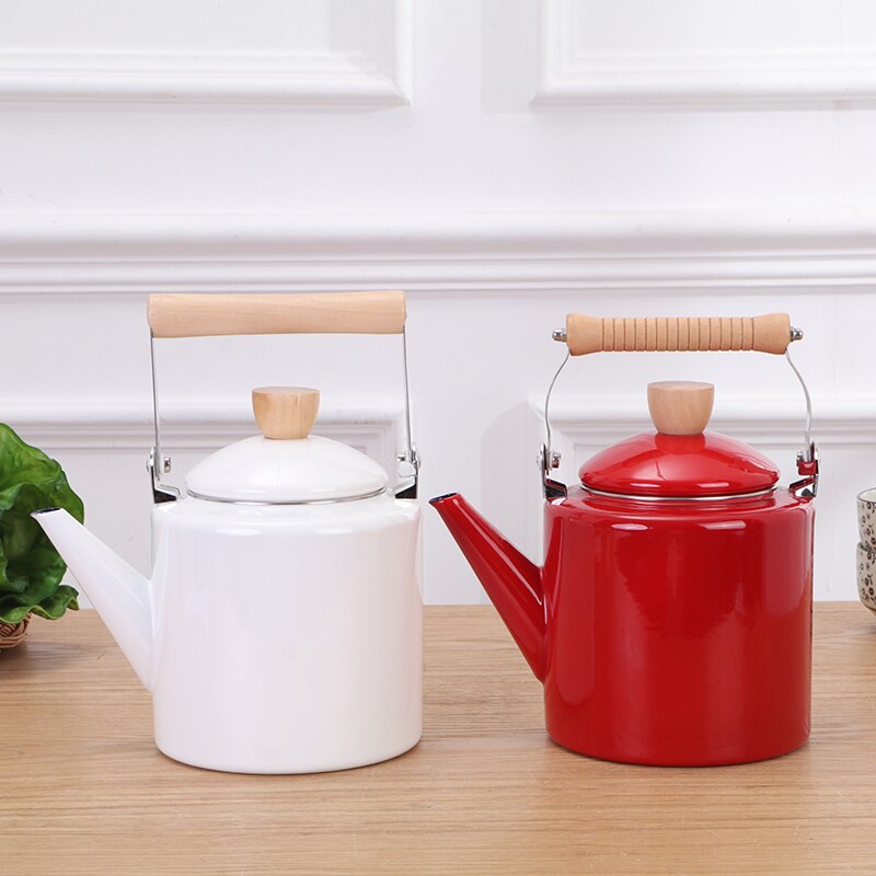 2.4L waterkokers koffie koken gereedschap keramische theepot Emaille ketel kan op elektromagnetische oven/aardgas/kolen gas