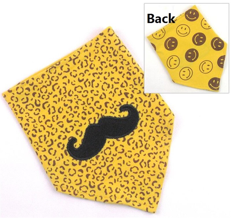 Babyjongens slabbetjes katoenen babymeisjes slabbetjes 0-3y baby bandana slabbetjes kinderen driehoekige sjaal dubbelzijdig iedereen kan dragen: Gele baard slabbetje