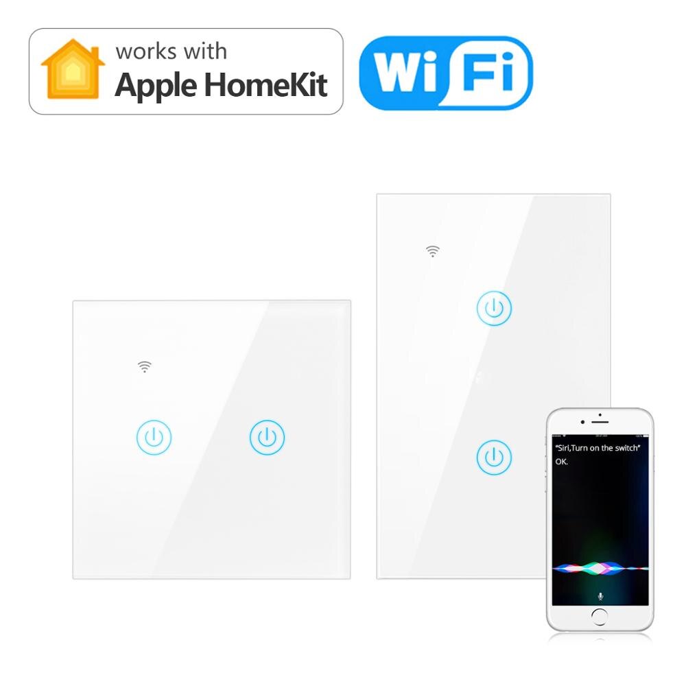 Smart Home LED light Switch Touch Panel Voice Control WIFI Apple Homekit Switch DIY Home Wall Switch