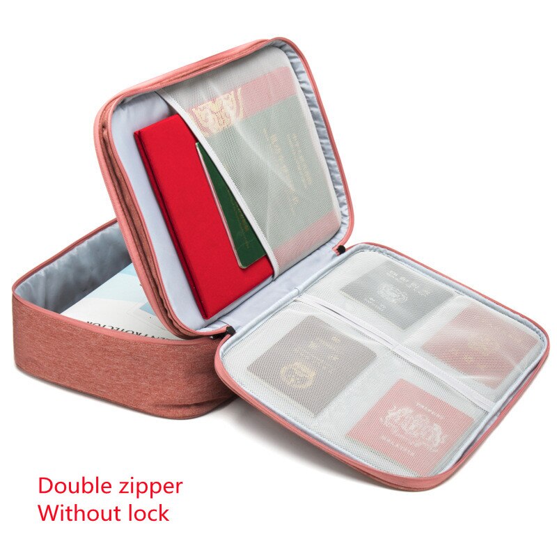 Tasche Ordner für Dokumente Organizer Lagerung Tasche Kasten fallen Abdeckung Halfter A4 Geldbörse Heimat Büro Sicher Zubehör Liefert: E 3 Rosa