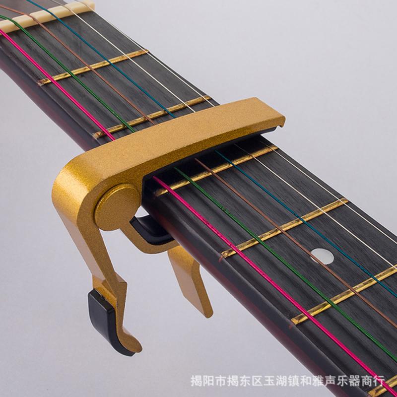 Pinzas de gatillo de cejilla para guitarra eléctrica acústica, guitarras Clásicas y Banjo, afinador con Clip, ukelele, accesorios de Metal para guitarra