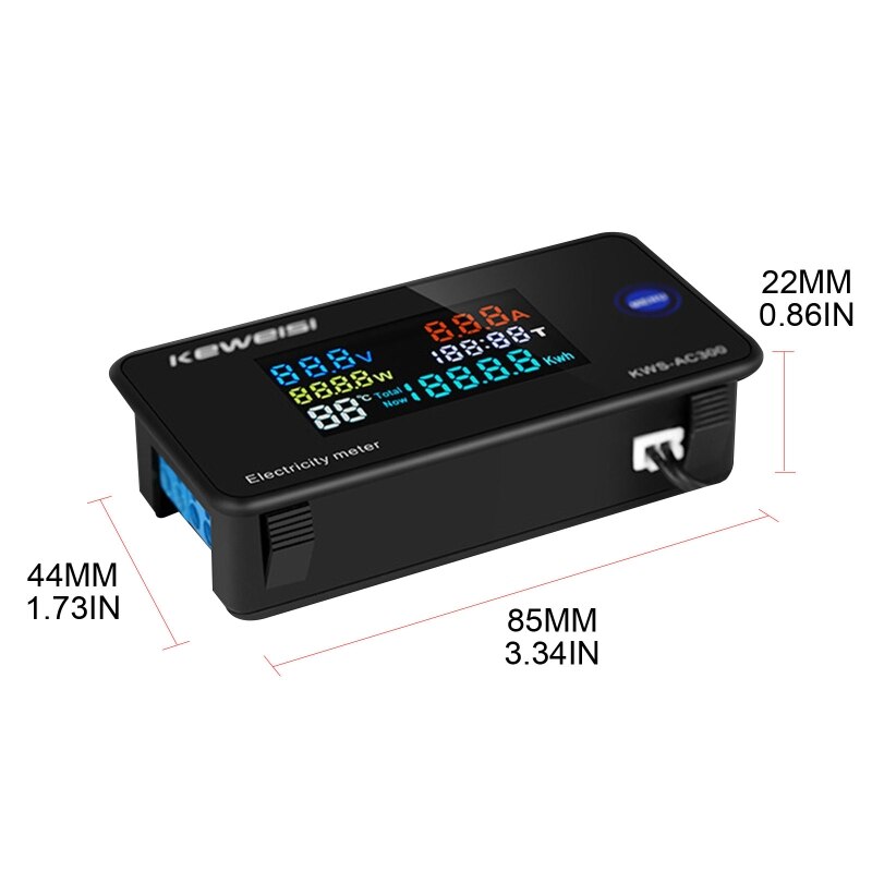 AC 50-300V woltomierz amperomierz moc licznik energii LCD cyfrowy watomierz licznik energii elektrycznej z funkcja resetowania