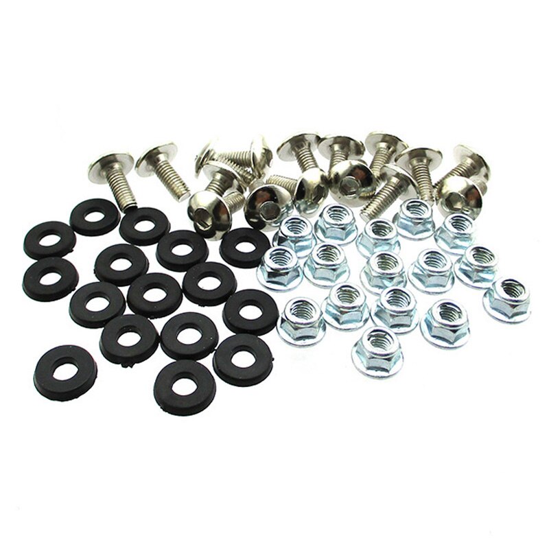 Xljoy  m6 x16 atv fyrhjuling plastskärm bultbricka mutter skruv kit för 50cc 70cc 90cc 110cc 125cc