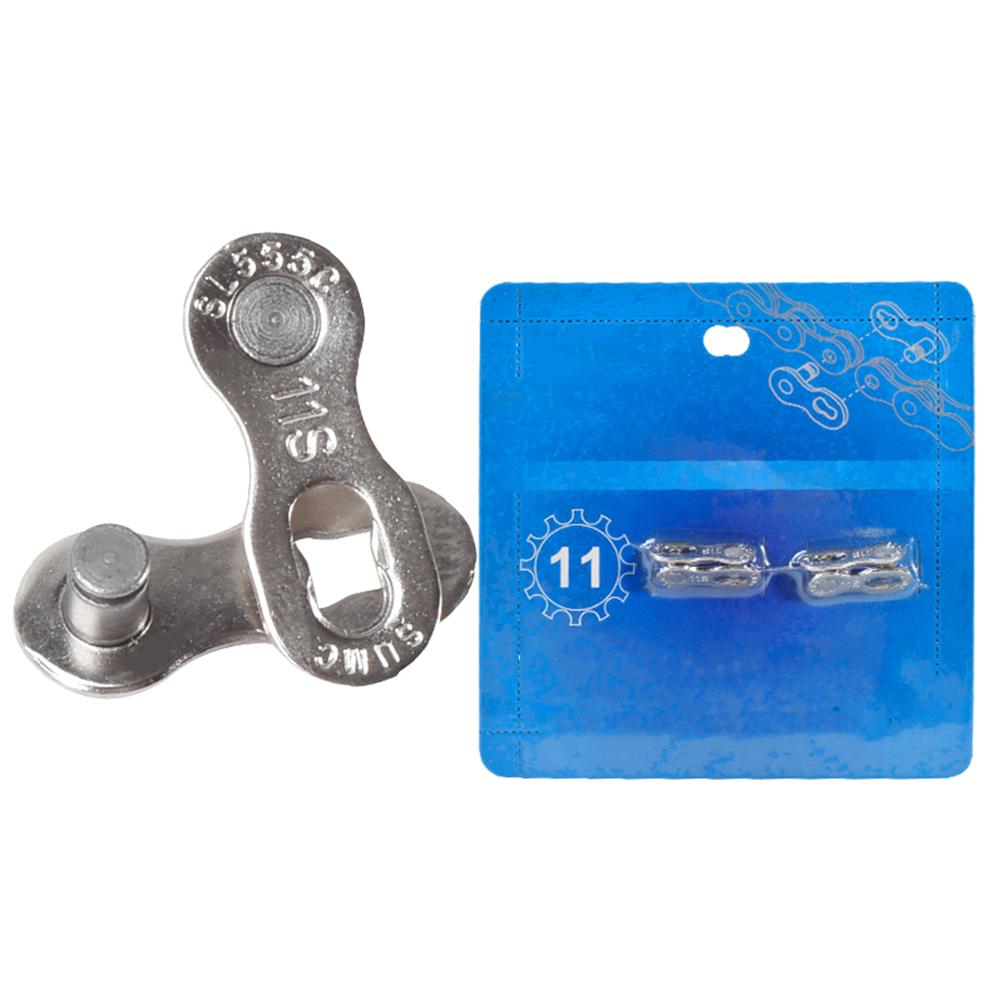 2 Pairs MTB Mountain Road Bike Chain Connector Lock for 6/7/8/9/10/11/12 Speed Quick Master Link Joint Metal Bicycle Repair Tool: 11s Silver	