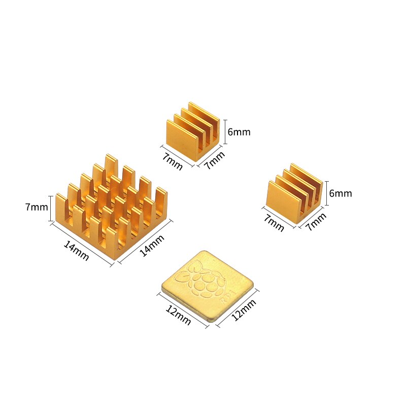 Disipadores de calor de aluminio para naranja Pi 3, disipador térmico de Metal, almohadilla de refrigeración, disipación de calor pasiva, radiador para naranja Pi 3