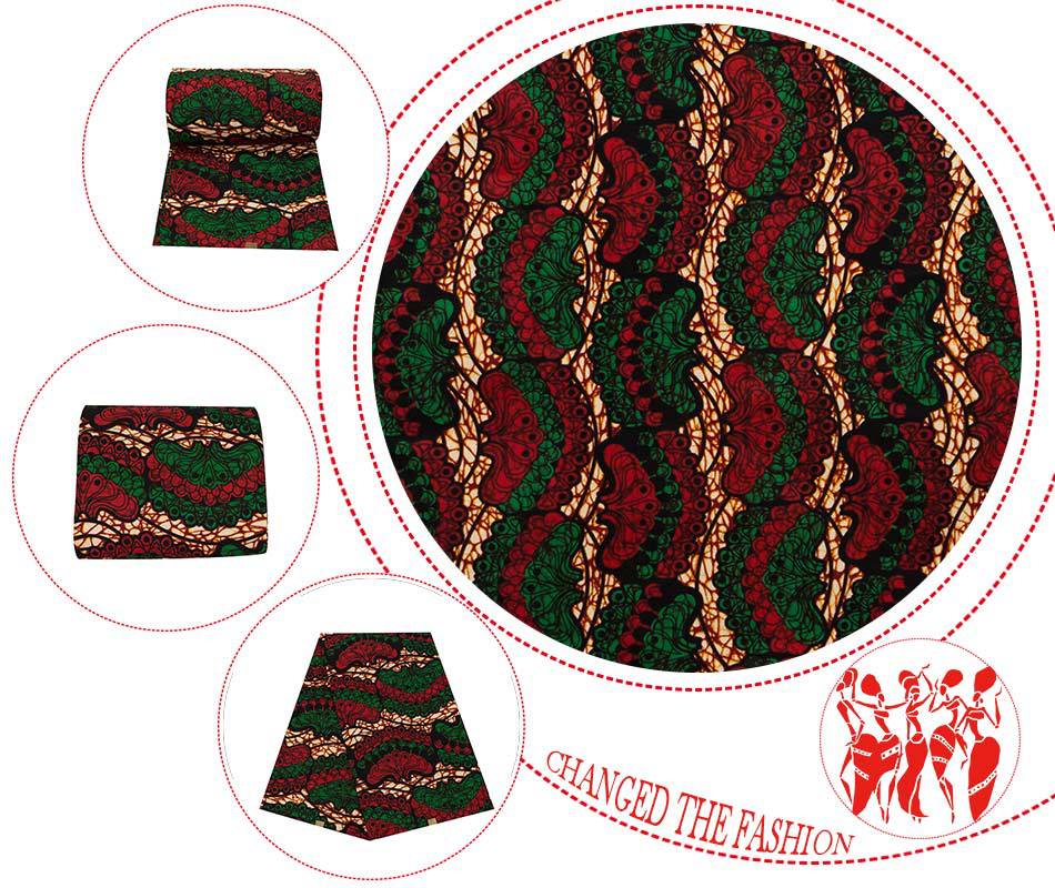Vintage stil trykt afrikansk ankara voks stof polyester afrikansk ankara voks stof print til fest 6 yards
