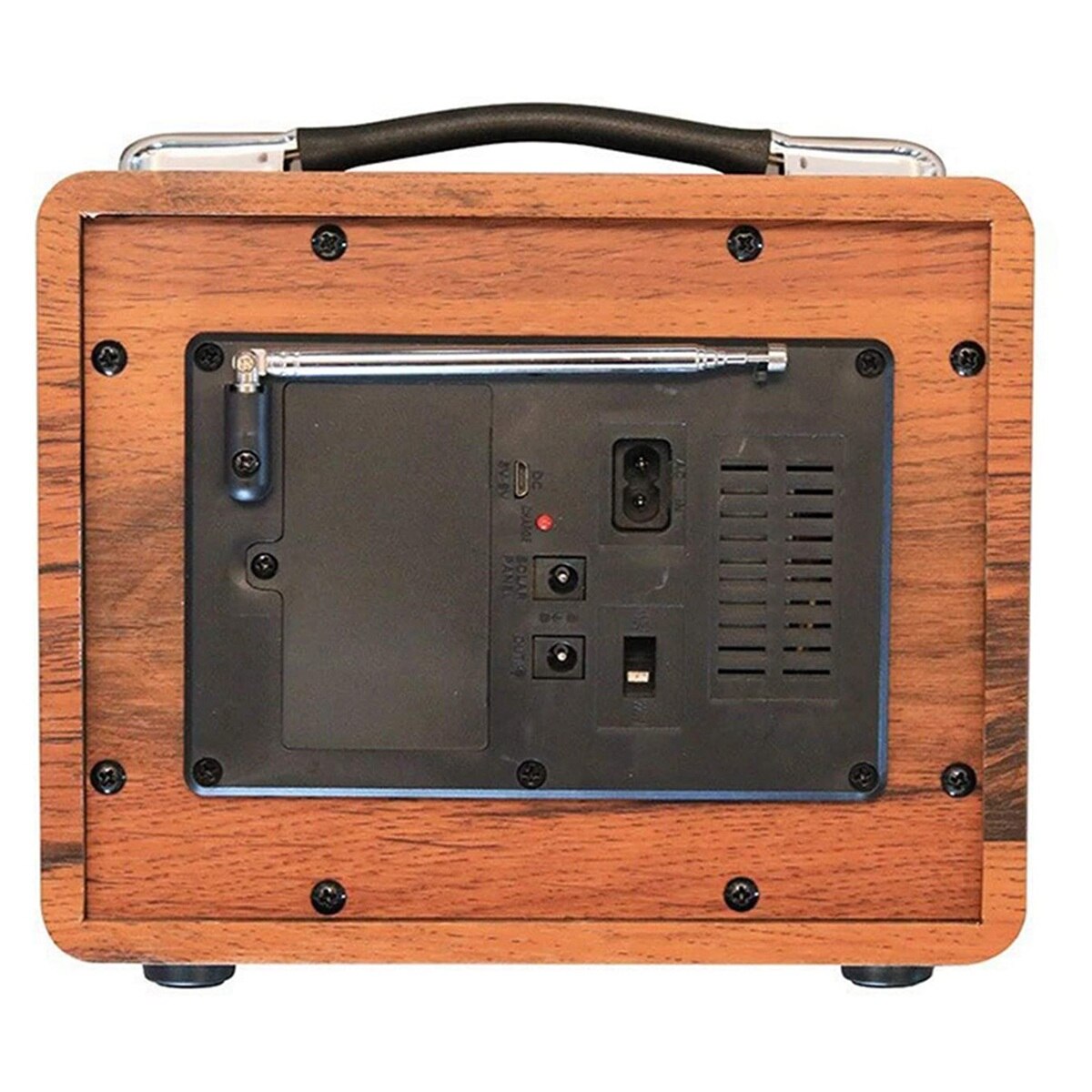 Wooden Retro Radio, AM SW FM Radio, Wireless Bluetooth Speaker, Mini Bass Audio Outside Loud Volume for Home, Office