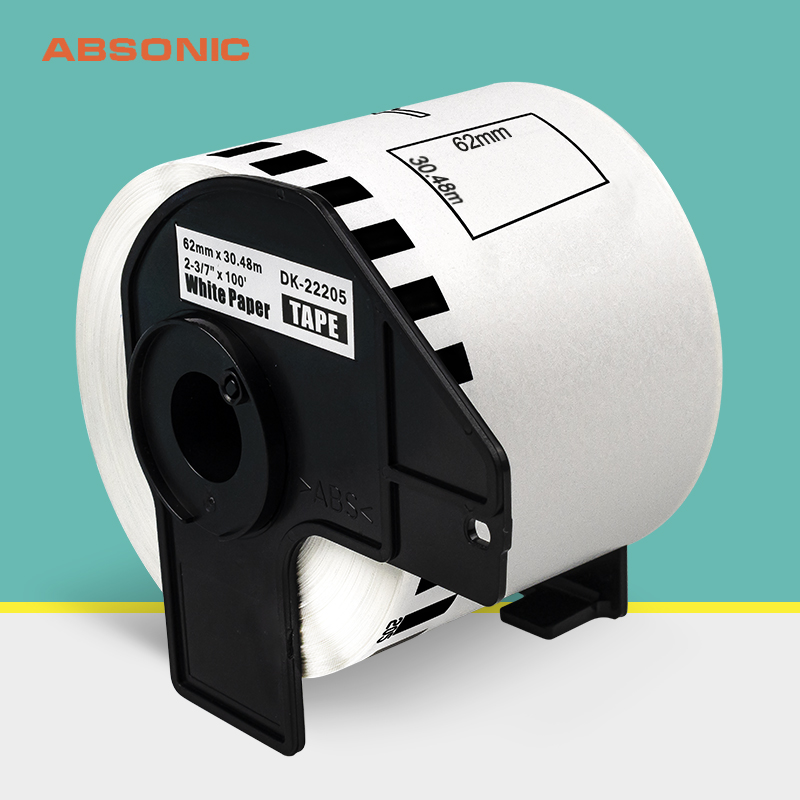 Absonic DK-22205 Etiketten Per Rol Thermische Sticker Voor Brother Dk 22205 Continue Lange Tapes Fit Voor QL-500 QL-550 QL-570 Prinetr