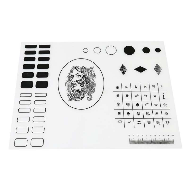 Opvouwbare siliconen praktische nagellak siliconen handkussen houder pad sticker nagelkunst manicure gereedschap nagelmat manicure tafel