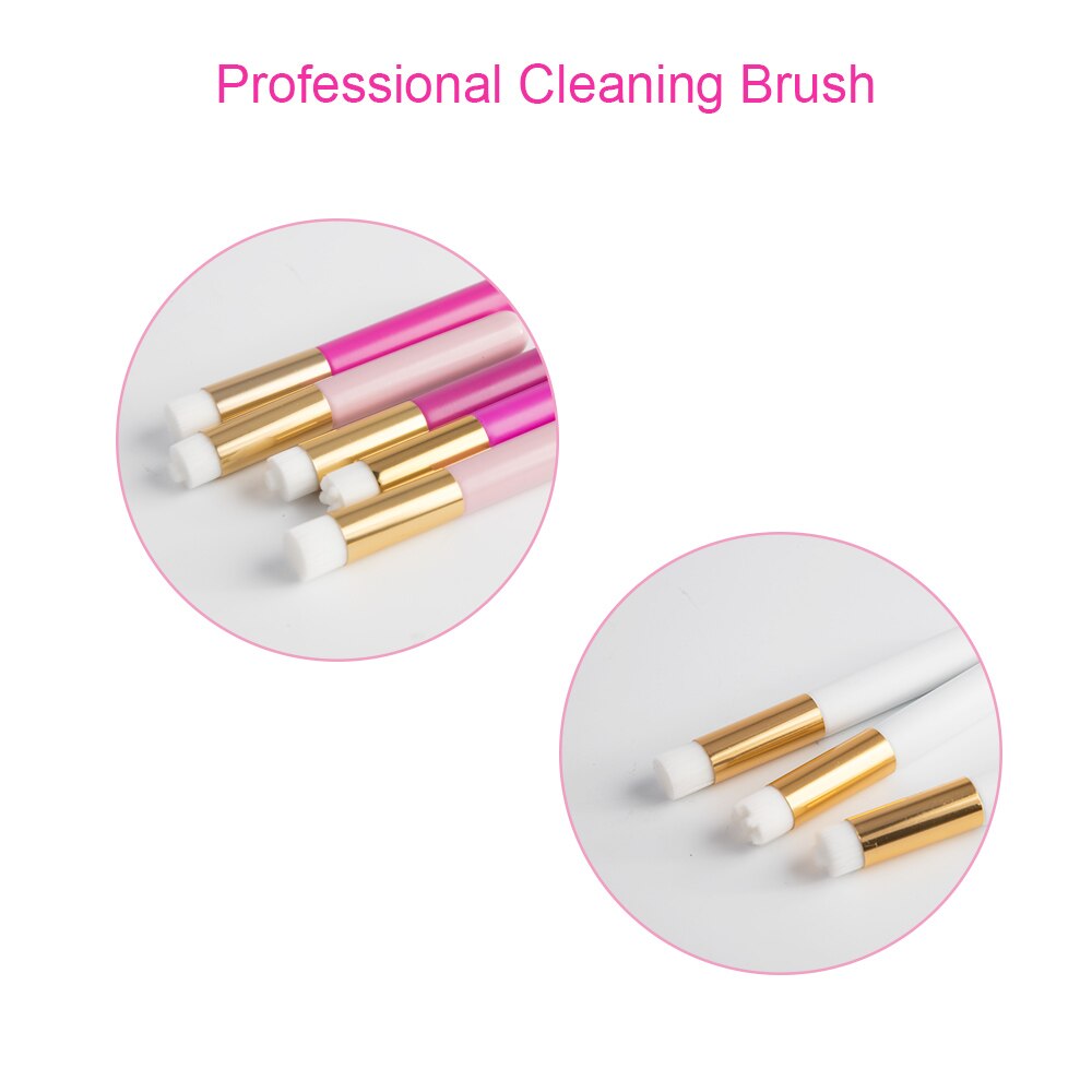 Cepillo de limpieza de pestañas, cepillo limpiador de extensiones de pestañas, brocha para la nariz, limpiador de champú, cepillos de maquillaje cosméticos, 3/10 Uds