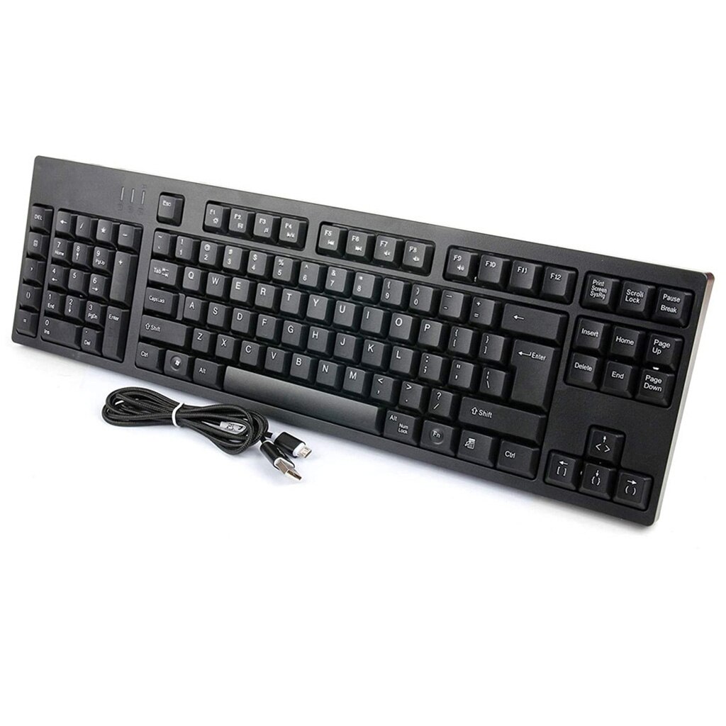 Clavier numérique ergonomique noir pour gaucher, pour pc/ordinateurs portables, avec fil de 1.45 mètres, connexion d&#39;alimentation Micro USB