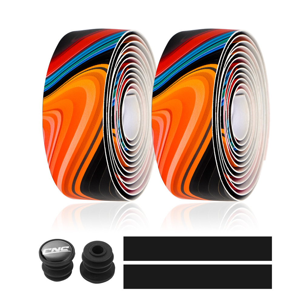 CHOOEE Bicycle Handlebar Tape Anti-Vibration Bike Tape Wrap Cycling Road Bike Handle Bar Tapes: Northerm lights