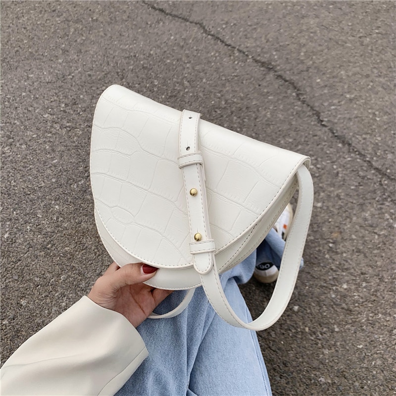 Crossbody tassen voor dames leren schoudertas klep messenger bag effen kleur dames portemonnee vintage zadeltas