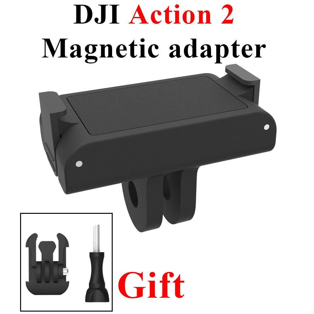 DJI Action 2 Magnetic Adapter Mount 1/4 Interface Mount Bracket Ball Head for DJI Osmo Action 2 Sports Camera Accessories