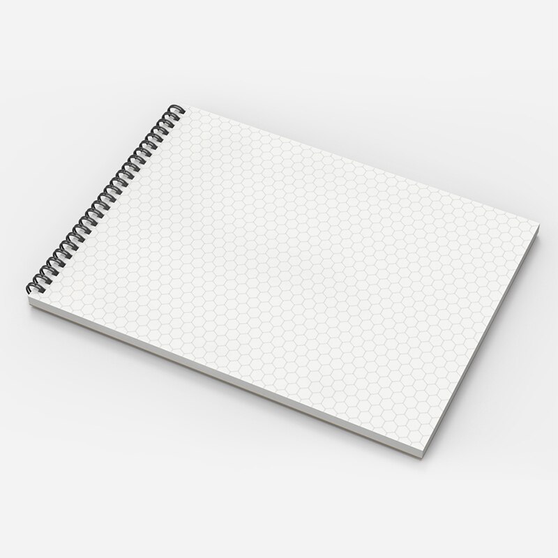 Hexagonal Graph Rule Paper Notebook for Organic and Bio Chemistry: Graph Notebooke Lab Book Graph and Lined Spiral Notebook