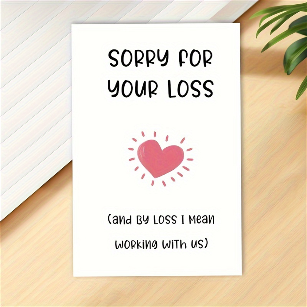 1pc, grappige afscheidskaartjes voor een collega, sarcastisch kaartje voor je werk, ondeugend afscheidskaartje, kaartje voor je beste vriend(in) die naar je werk gaat, sorry voor jou