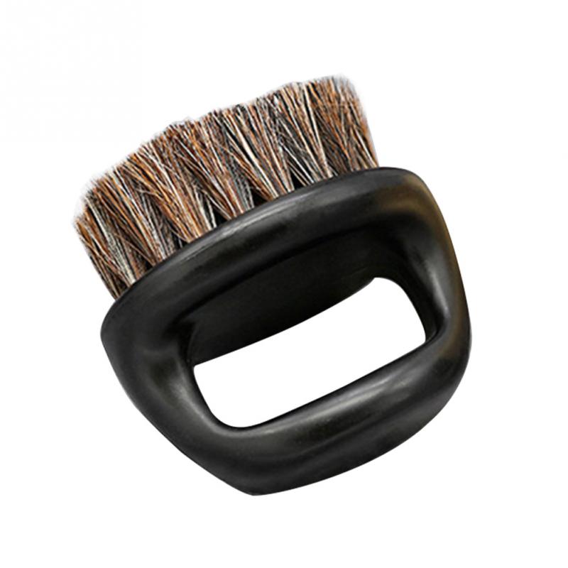 Peine de para hombre, cepillo de afeitar para Barbero, aparato de limpieza de barba Facial, herramienta de afeitado, cepillo de afeitar con mango: Black black