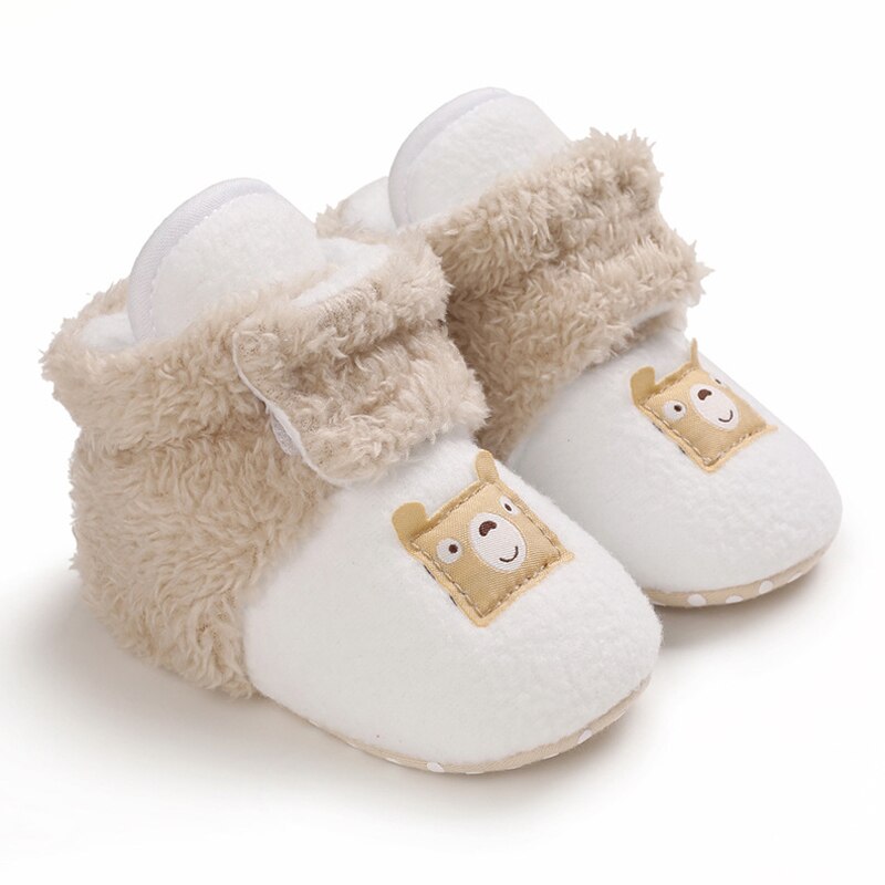 Kids Antislip Winter Baby Meisjes Schoenen Ronde Neus Laarzen Voor Jongens Katoen Warm Peuter Meisje Sneeuw Enkel Slip-Op Baby Gevoerde Laarzen