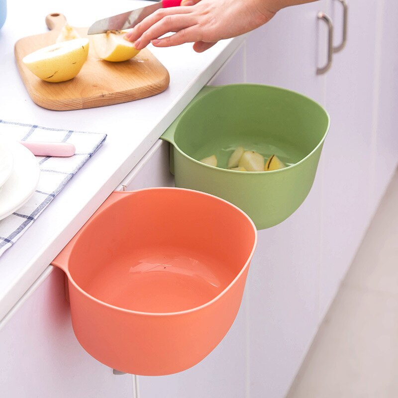 Storage Box Kitchen Hanging Large Trash Cans Livingroom Household Plastic Garbage Basket YE