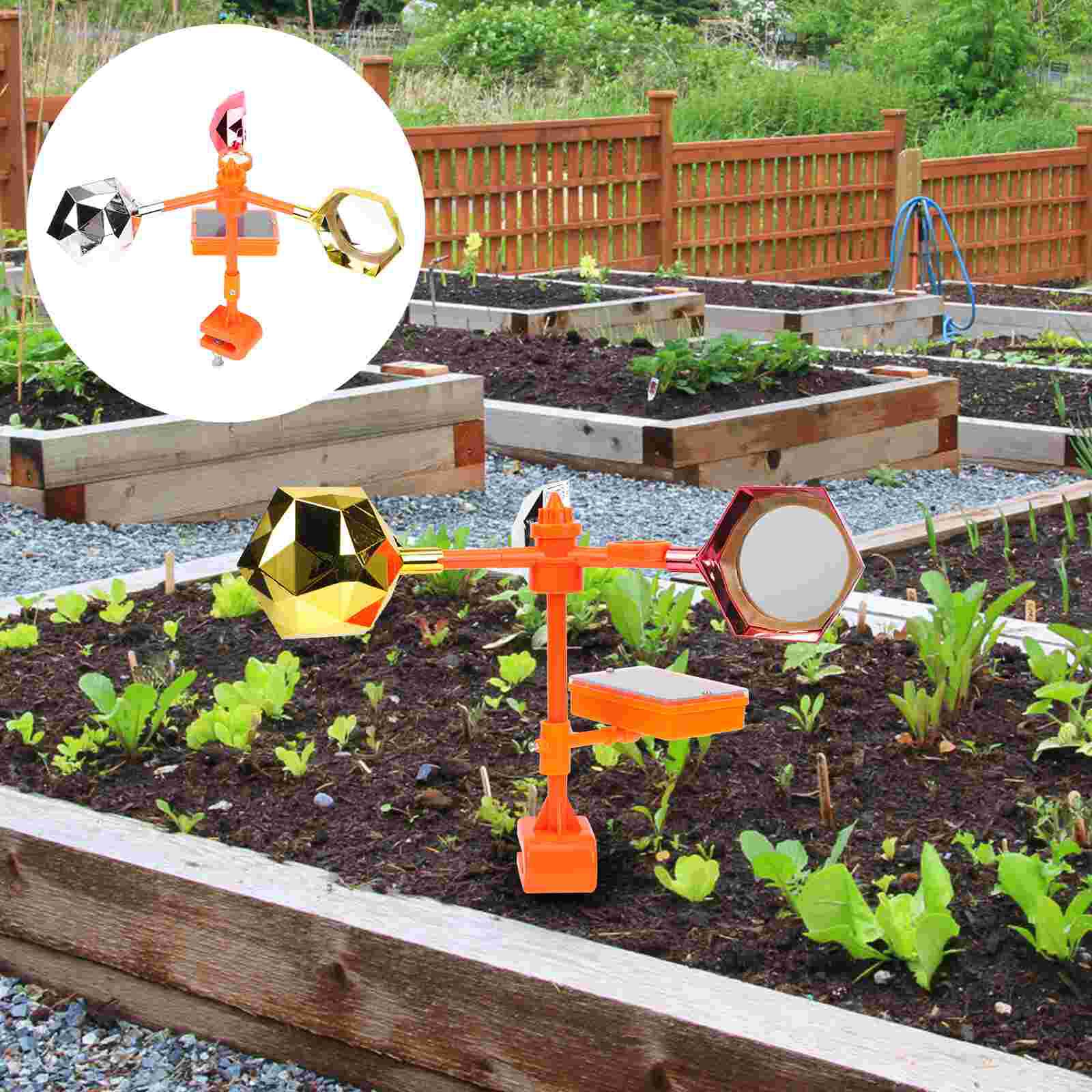 Bird Repellent Tool Plastic Bird Scarer Reflective Bird Repeller Wind Power Bird Repeller for Park Lawn Pond: Default Title