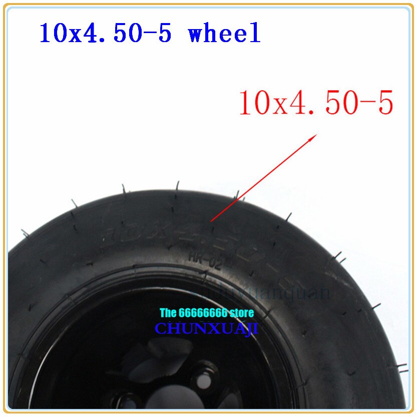 5 Inch Trike Drift Bikes Go Kart ATV UTV Buggy front wheel 10x4.50-5 vacuum tyre tubeless tire aluminum wheel hub rim kits