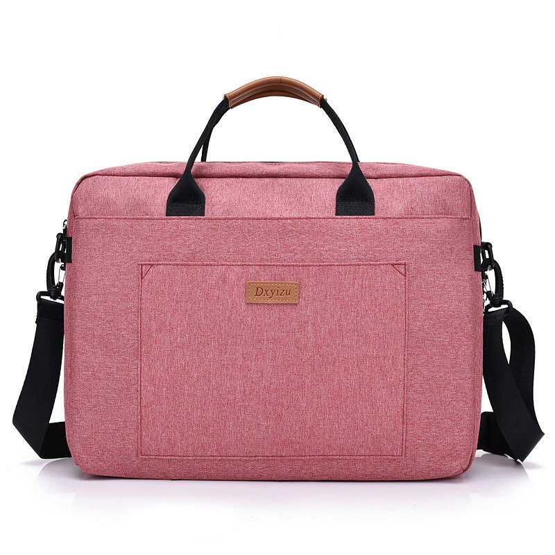 Mannen Canvas Tassen Business Aktetas Kantoor Reizen Messenger Grote Tote Vrouwen Computer Tassen Reis Bestand Laptoptas XA194ZC: Pink
