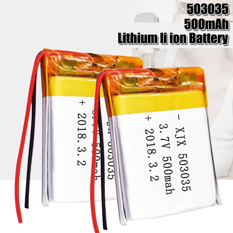 3.7V komórki Lipo 503035 500mah akumulator litowo-polimerowy do MP3 MP4 GPS zestaw słuchawkowy bluetooth DVD LED lampa E-book