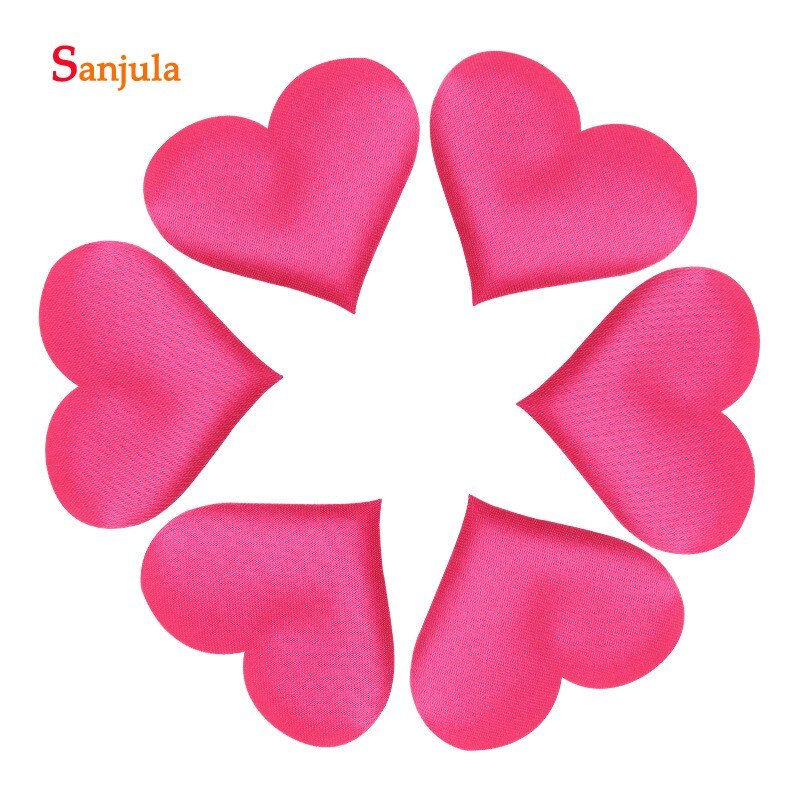 Pétalos de rosa en forma de corazón de 5x5 cm, decoraciones para boda, lote de 50 unidades, románticas flores artificiales para , pétalos de flores para boda RS06