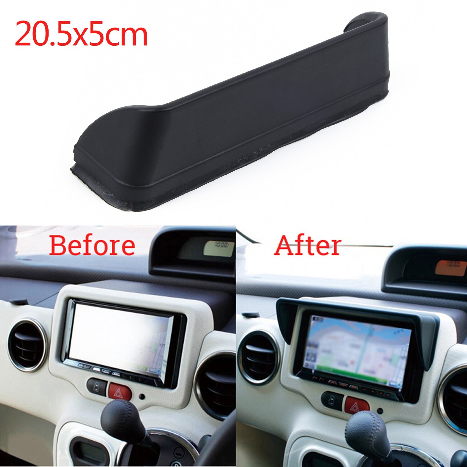 Anti Car Dash Radio Sun Shade GPS Navigation Hood Cap Universal 20.5cm