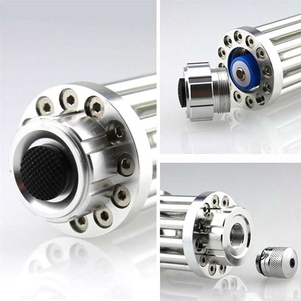 Torche Laser bleue brûlante, puissante, 445nm, SOS, torche de chasse, pointeurs de vue focalisables, lampe de poche