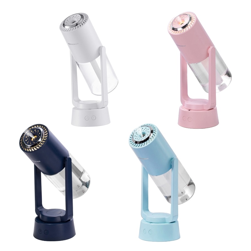 Kleurrijke Auto Luchtbevochtiger Aroma Essentiële Olie Diffuser Ultrasone Luchtreiniger Led Projector Anion Verstuiver Aroma Accessoires