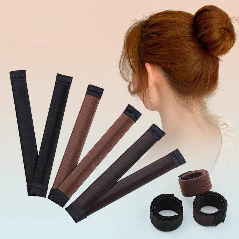 Lady Girl-accesorios para el cabello para niña, dulce plato francés, banda para el cabello, bola giratoria, herramienta mágica de bricolaje, fabricante de moños, donas sintéticas, banda para la cabeza