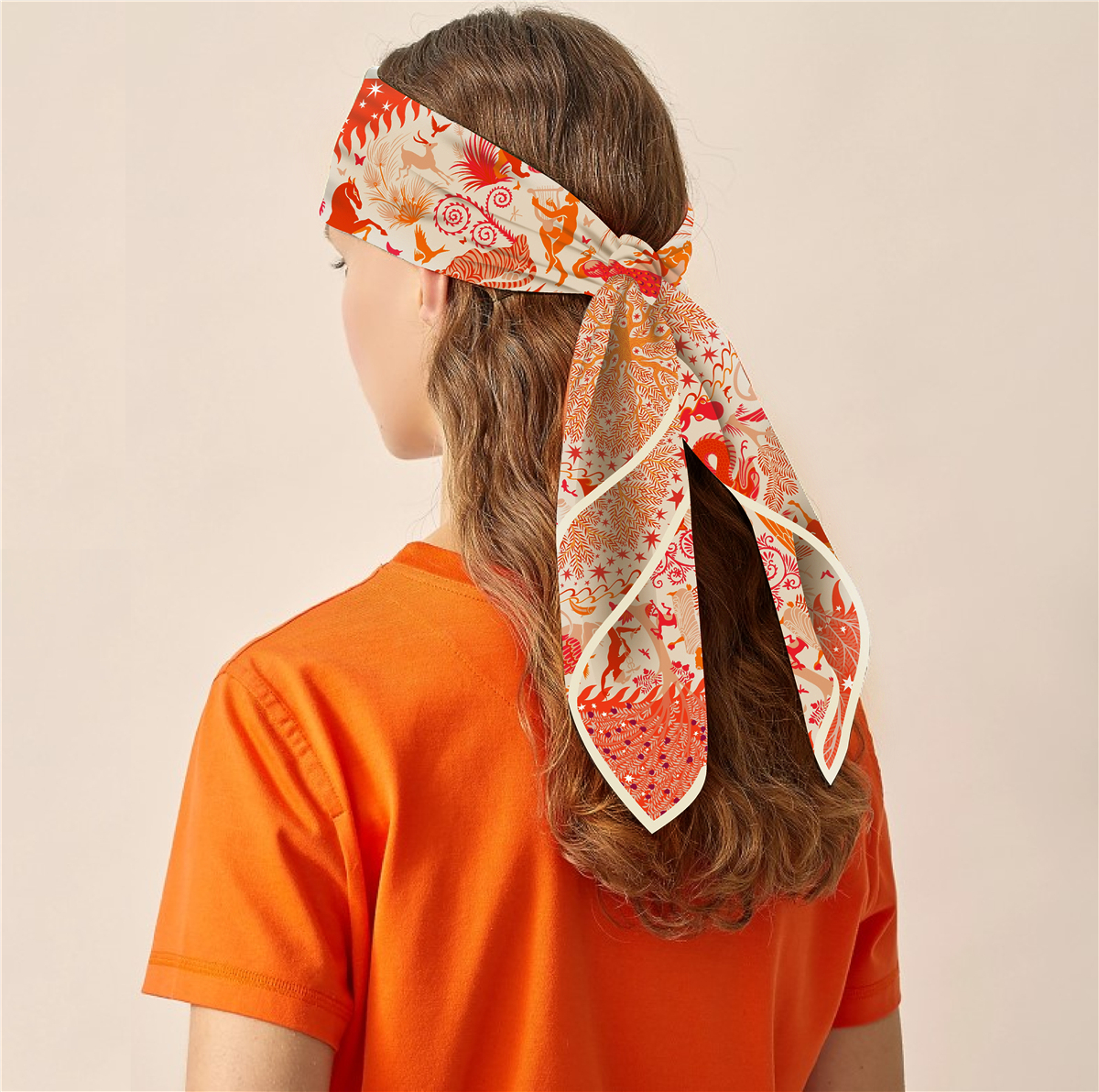 Foulard en soie sergé cheval Animal 90cm, châle à la , de luxe, carré, Hijab pour femmes, Bandana, Foulard, foulard de tête